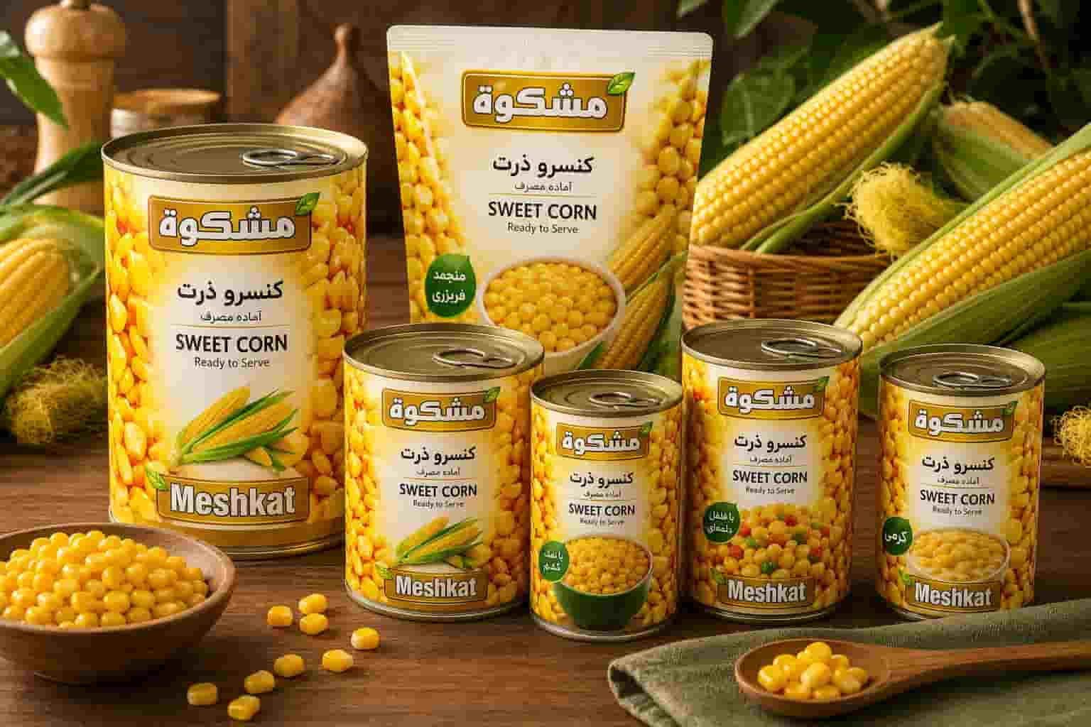کنسرو ذرت مشکات با کیفیت بالا